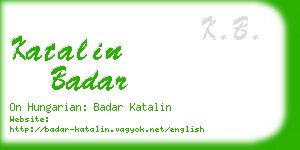 katalin badar business card